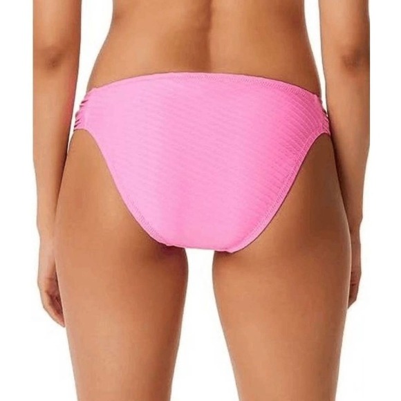 Jessica Simpson women’s bikini bottom Pretty In Pique Side Shirred Hipster - Picture 2 of 8
